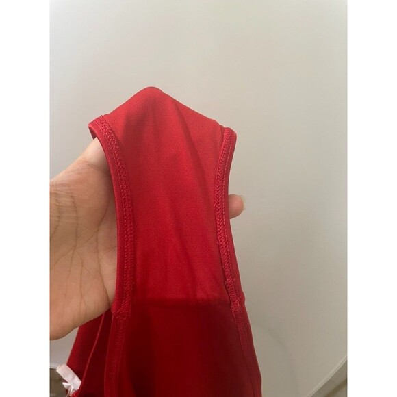 Forever 21 Red One Piece High Leg Graphic BATHING Suit “Sundaze” LG BEACHY - Picture 9 of 10